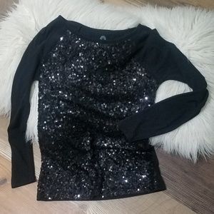 Black Sequin Sweater